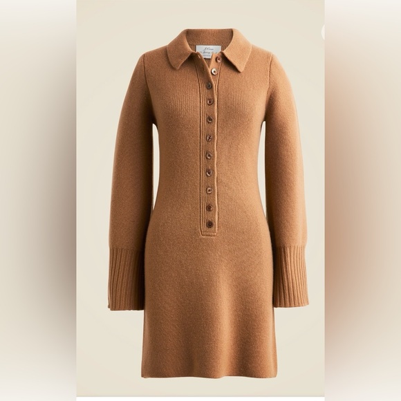 JCrew Spring Street cashmere polo sweater-dress Size Small